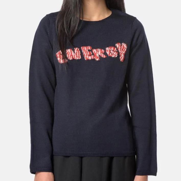 Comme Des Garcons Scoop Neck Long Sleeve Sweater Energy